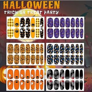 🎃 6 sets of Halloween Nail Wrap Decals (42 total)!!